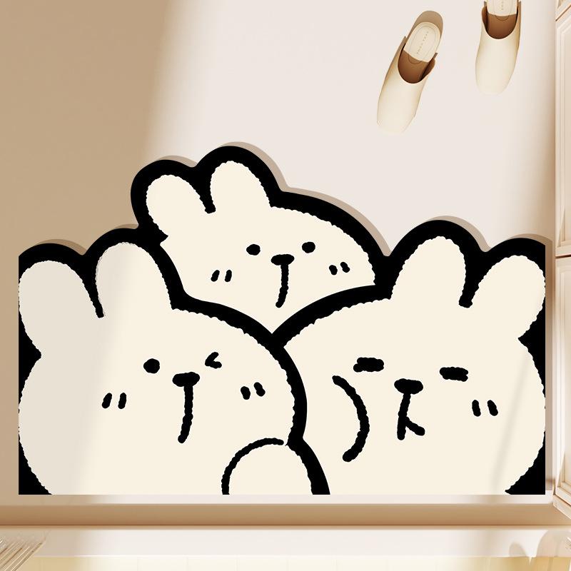 Cartoon Bathroom Mat Strong Moisture-wicking Bathroom Door Non-slip Mat Home Dirty and Easy To Care for Diatom Mud Cushion