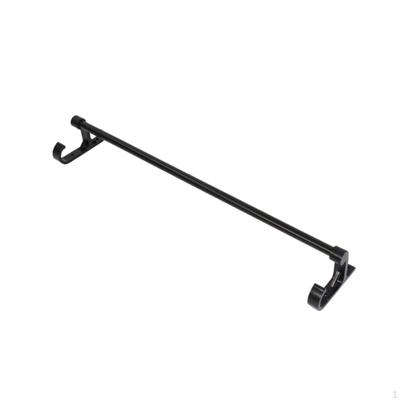 WallMounted Hanging Rod Black Mounting Hook Bracket Metal Cleaning Tool Holder for Washroom,