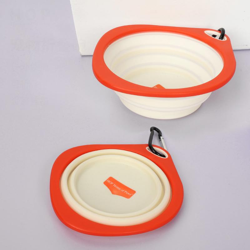 Collapsible Dog Bowl Silicone Dog Food Container Health And Safety Pet Travel Drinking Bowl Feeding Plate