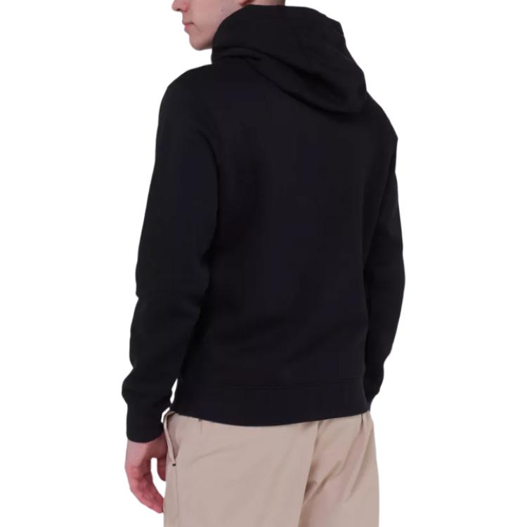 Nike Logo Print Hooded Zipper Long Sleeve Sweatshirt Men sweatshirt Black CW6887-010