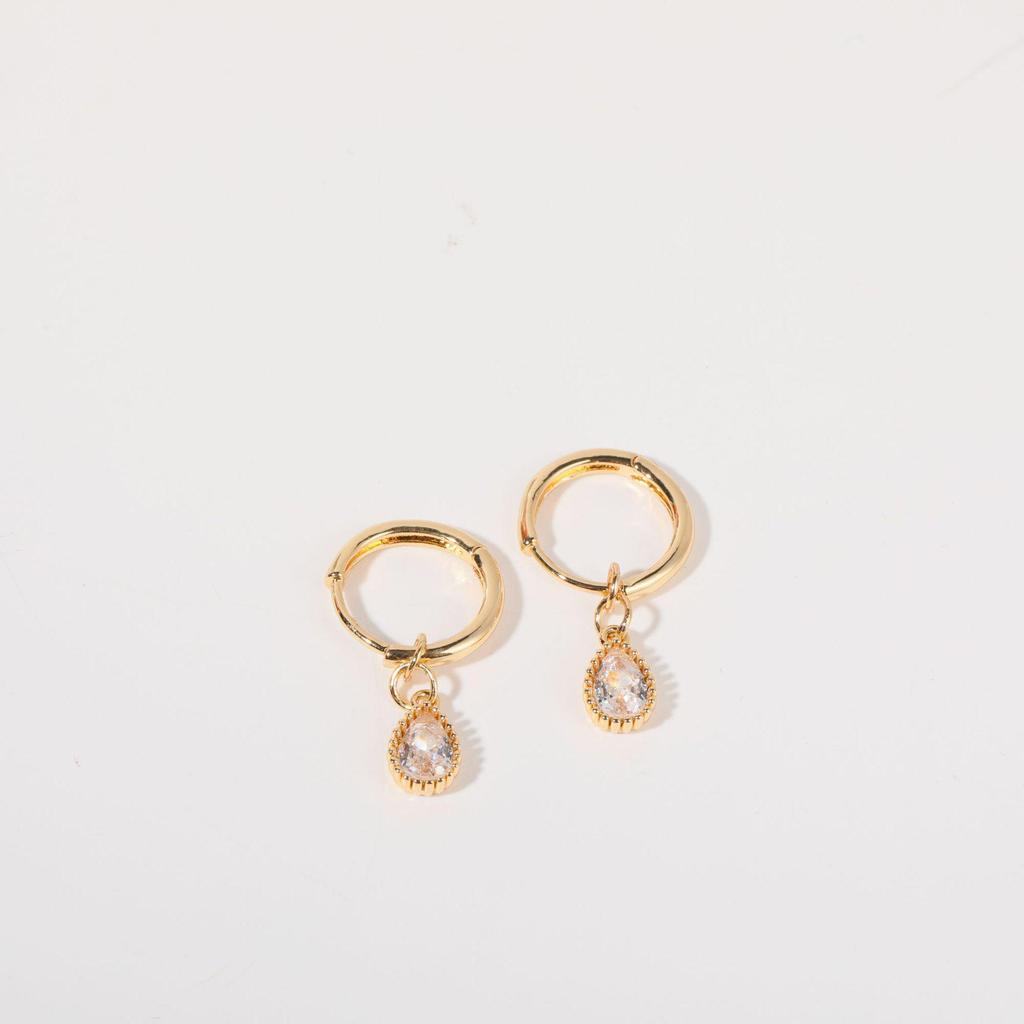 Elegant Zodiac Stone Water Drop Dangle Earrings for Women