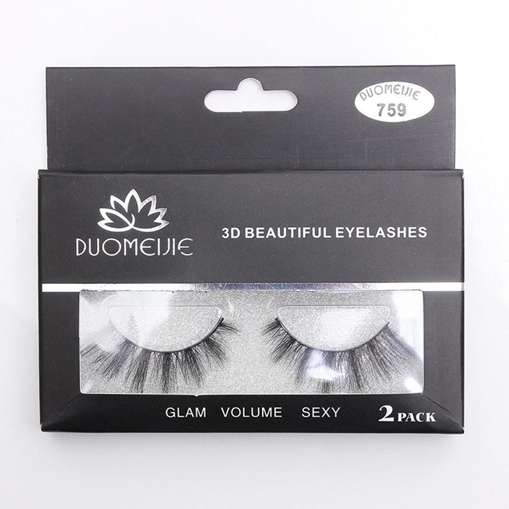 

Makeup 2 Pairs Faux Mink Extension Natural Volume Long Fake Eye Lashes False Eyelashes чёрный