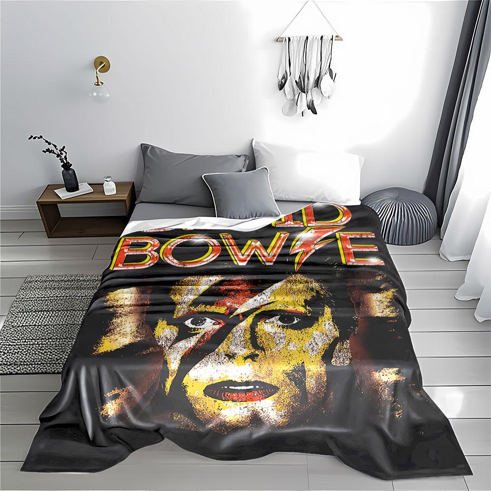 Bowie Lightning Bolt Blanket for all seasons blanket lunch break throw gift