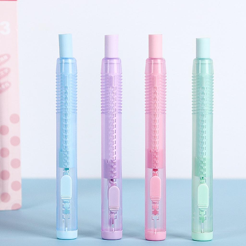 Einziehbare Radiergummis, Cartoon-Radiergummis für Bleistifte, Kunstmalerei-Radiergummis, dünne Push-Pull-Radiergummis, Schulbedarf für Kinder