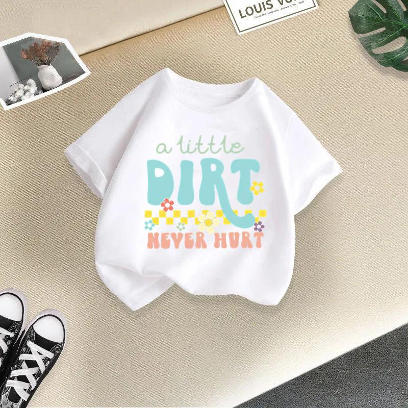 Children T-shirt Cute Animals Printed Kids 100% Cotton Tops 2-13Y O-Neck Short-sleeve T-shirt