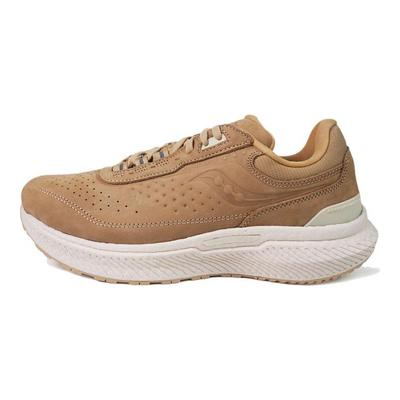 Runde Zehenpartie Bequem Stoßdämpfend Rutschfest Abriebfest Low-Top Lässige Laufschuhe Unisex Sneaker Braun Weiß S28197-5