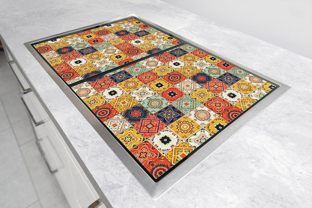 GLAS-KOCHFELD-SCHUTZPLATTE 90x52 MOSAIK