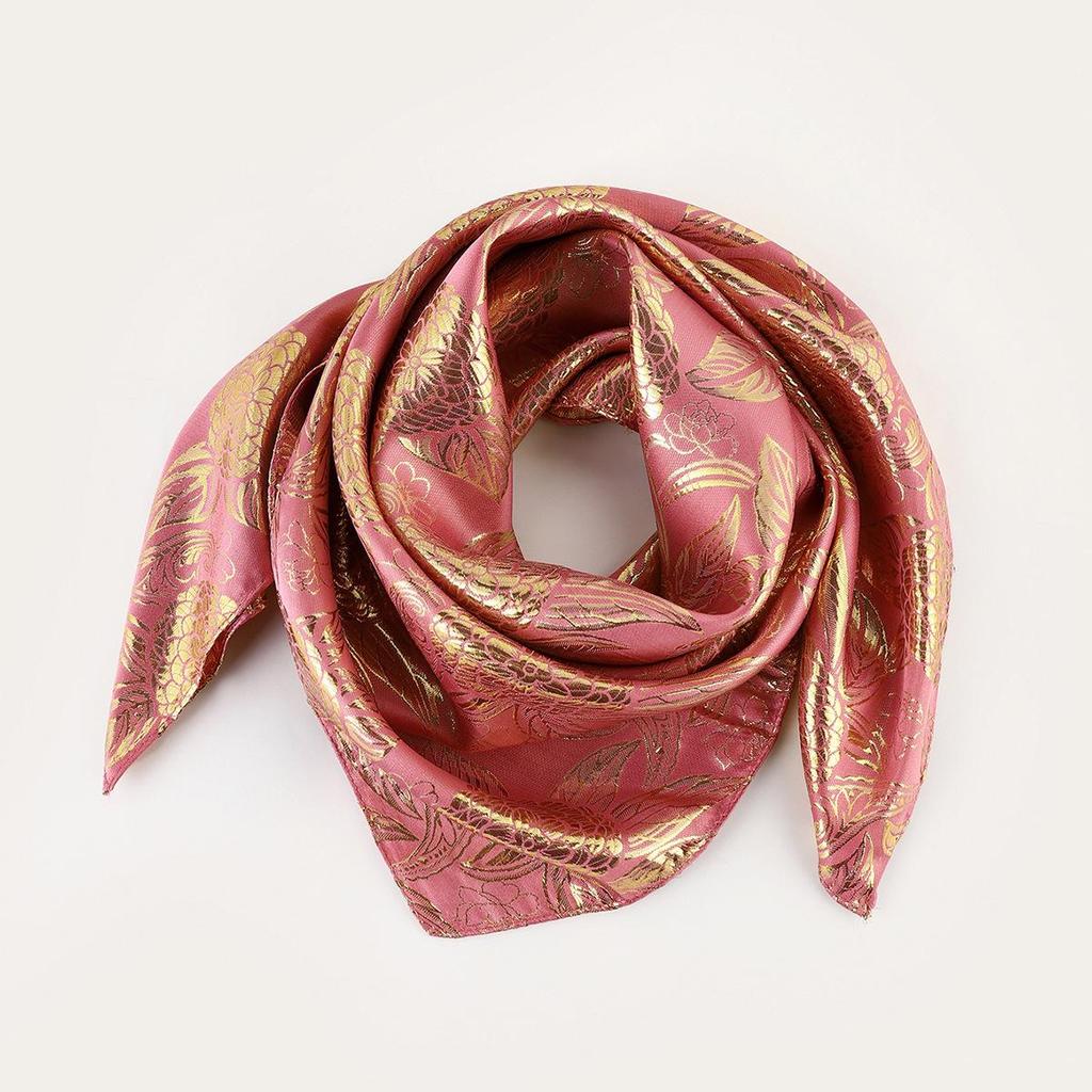 Women's Ethnic Style Silk Jacquard Square Headscarf and Shawl
