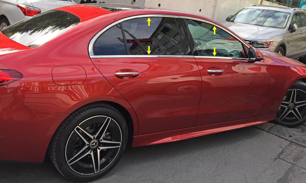 

Полная окантовка окон (нерж) для Mercedes C-class W206 2022- рр