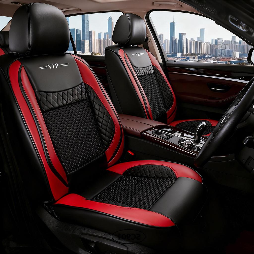 Breathable Ice Seat Cushion for Volkswagen Jetta, Sagitar, Bora, Golf, Magotan - Full Summer Coverage