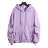 Unisex Plus Size Fleece Lined Zipper Hoodie Jacket