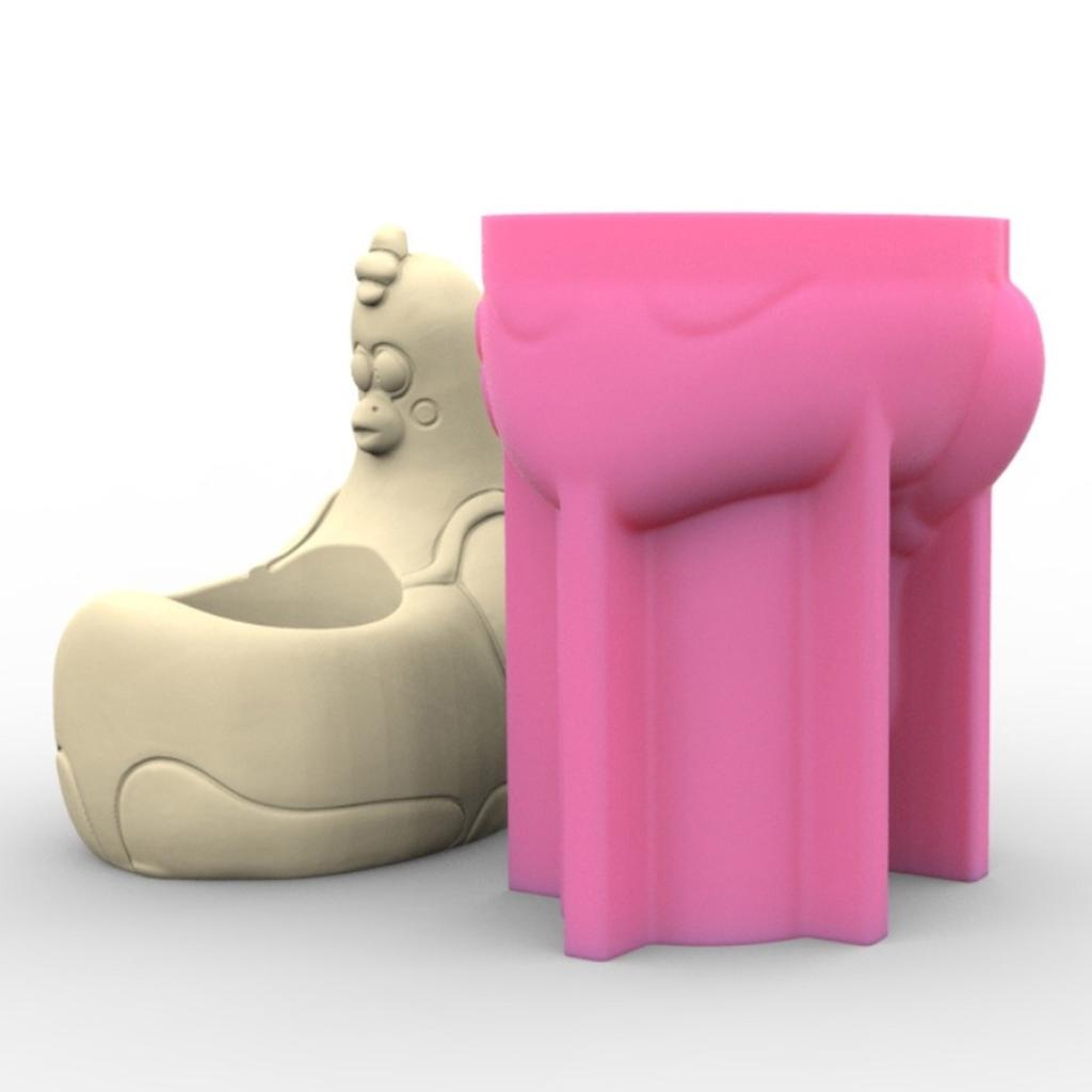 Niedliche Henne-Stifthalter-Silikonformen, Tischornamentform, Gipsherstellung, Sukkulenten-Pflanzgefäßform, DIY-Handwerk, Heimdekoration