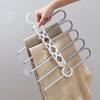 5 Layers Folding Magic Pants Hanger Stainless Steel Antislip Clothes Trousers Scarf Storage Rack Closet Wardrobe Organizers