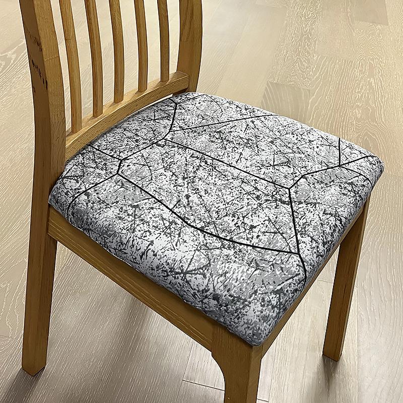 Potahy na židle do jídelny Strečový potištěný potah na jídelní židli Polstrovaný sedák na židli Slipcovers pro kuchyň, kancelář 1 ks