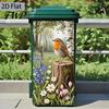 Trash Can Labels Stickers Self-Adhesive Waterproof Outdoor Garbage Bin Decoration Decals Simulation Animal Plant Themes Weather-Resistant