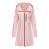 BRIGHT DEER Women’s Waterproof Trench Coat Hooded Windcheater Long Sleeves Zip Up Casual Wear for Autumn Winter Outdoor Sports