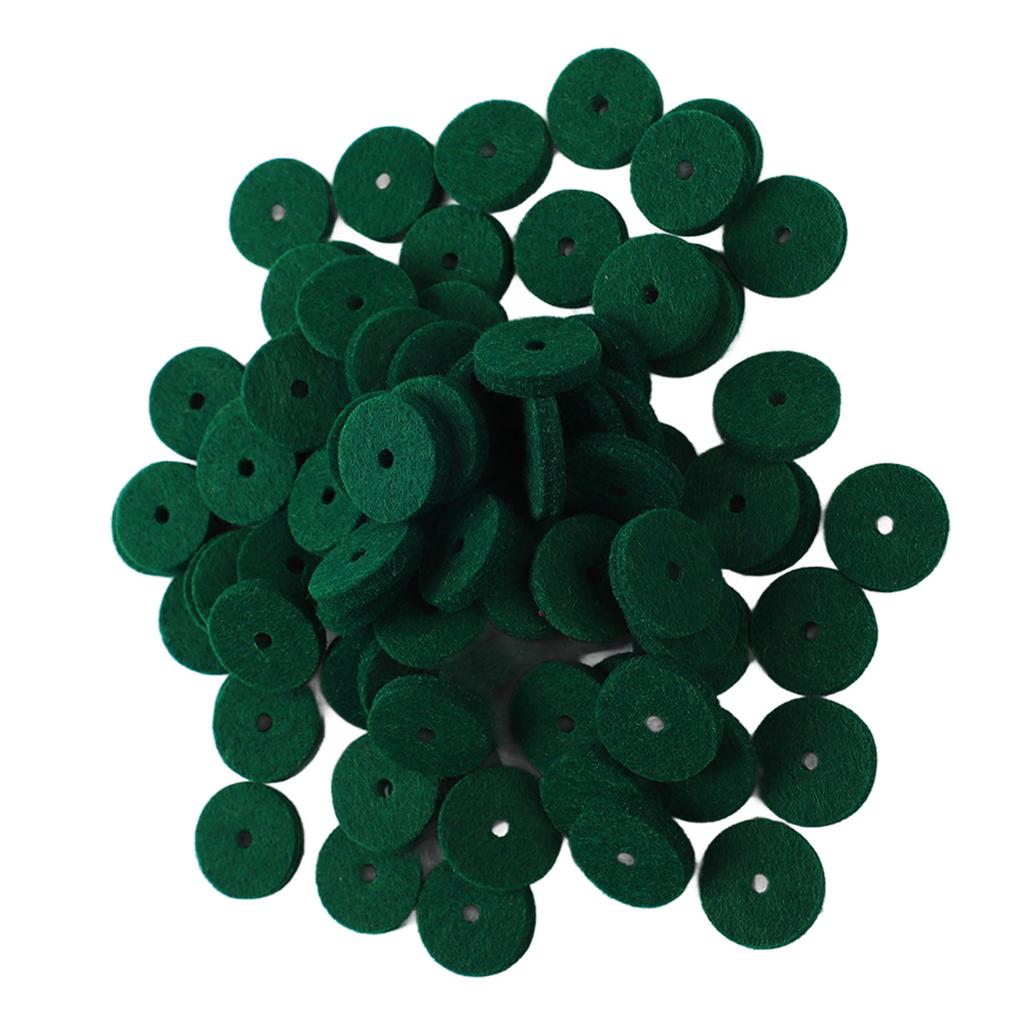 90 Peças Almofada de Feltro Verde para Piano Redução de Ruído Redonda Feltro para Teclado de Piano Arruela de Equilíbrio