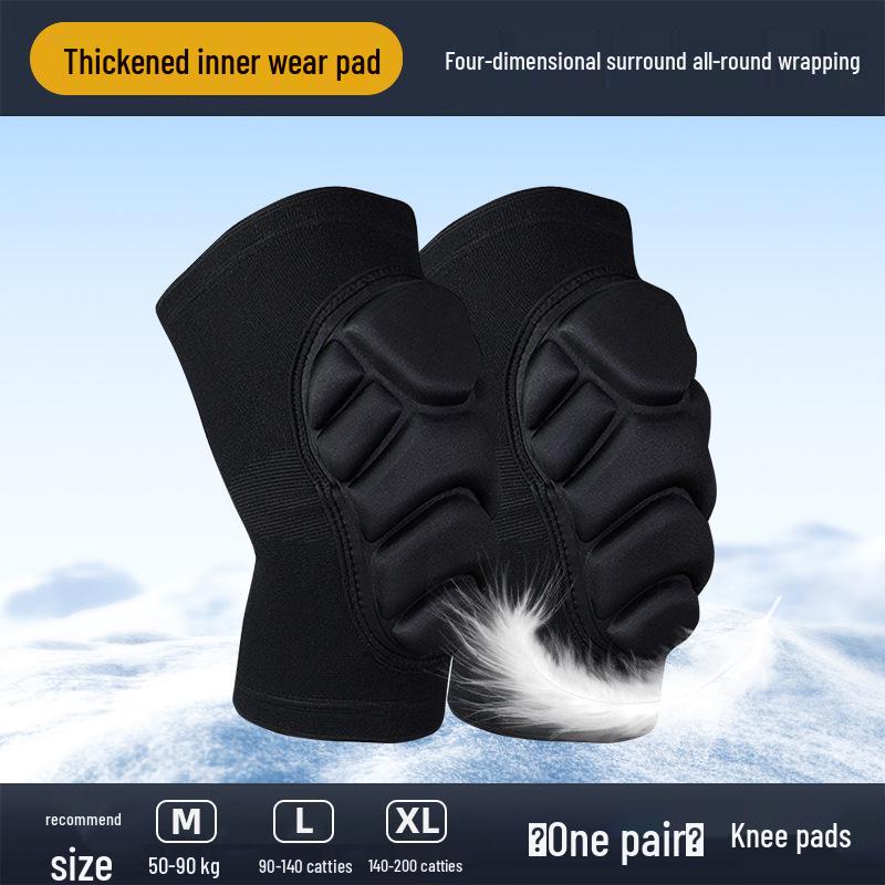 Kids' Skiing & Skating Protective Gear: Thick Knee & Elbow Pads, Anti-Fall Inner Pants