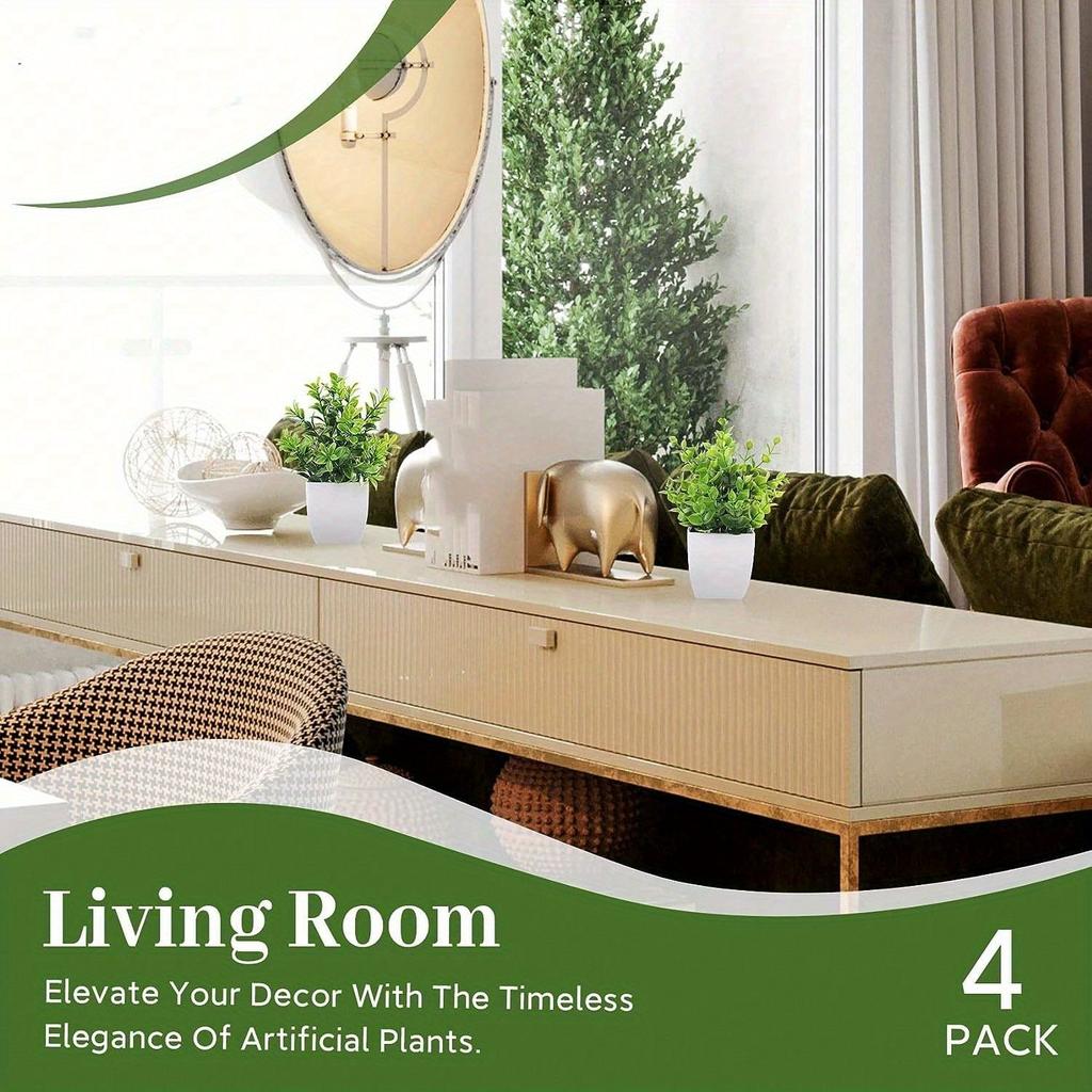 1 Set White Plant Pots With Small Hanging Frost Artificial Plants, Hanging Frost Effect Artificial Plants Come To Life, Includes Pots