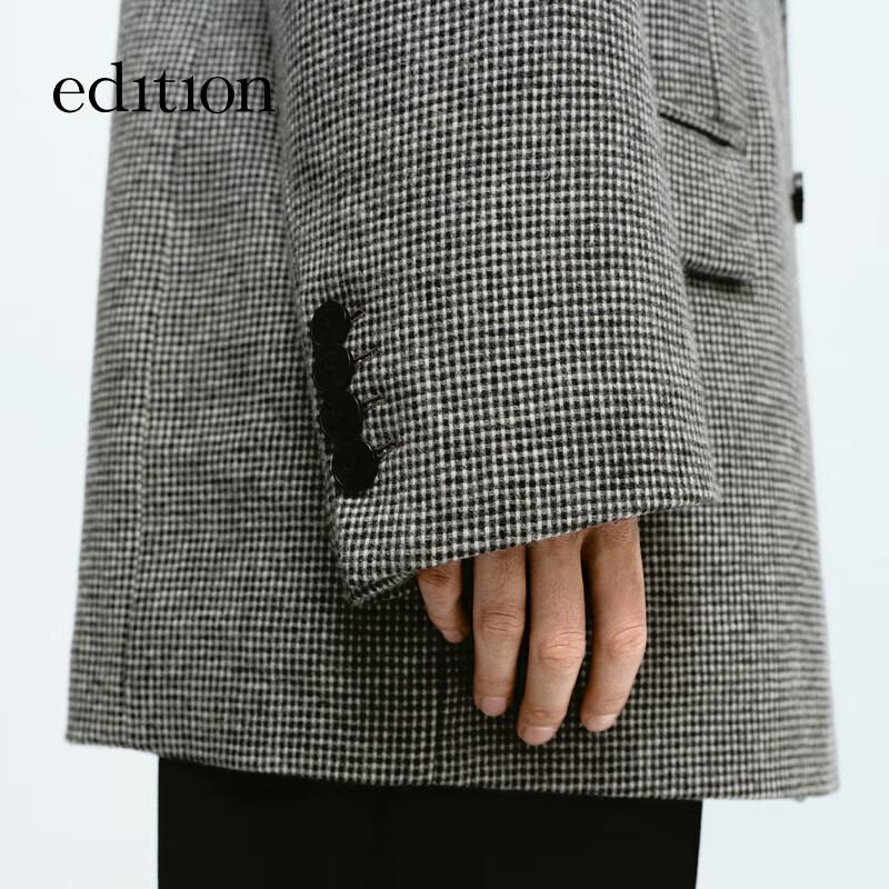 Edition Women's Retro Plaid Wool Blazer