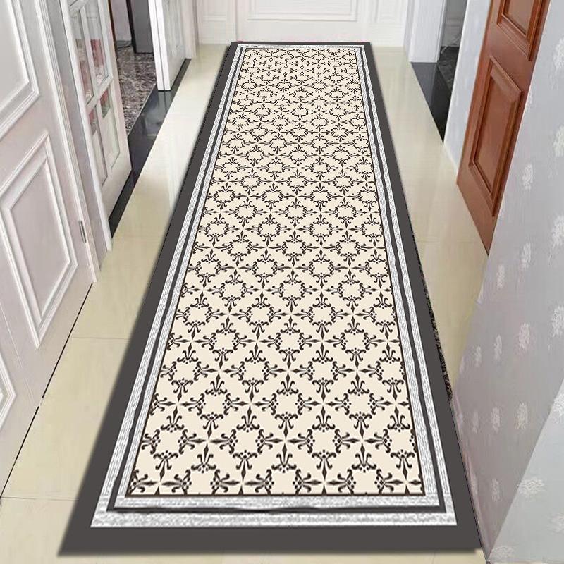 Gray Leaf Geometric Carpet Non-slip Doormat for Hallway Living Room Bedroom Kitchen Balcony Rug Durable Soft Floor Mat
