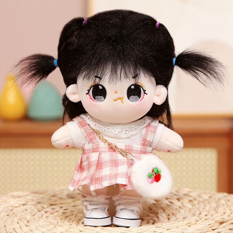 20cm Cotton Doll Plush Doll Girl Celebrity Doll Gift for Girls with Clothes and Bags