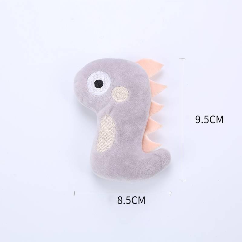 Interactive Cat Toy With Catnip Cute Fluffy Animal Lightweight Chewable Factory Stock серый