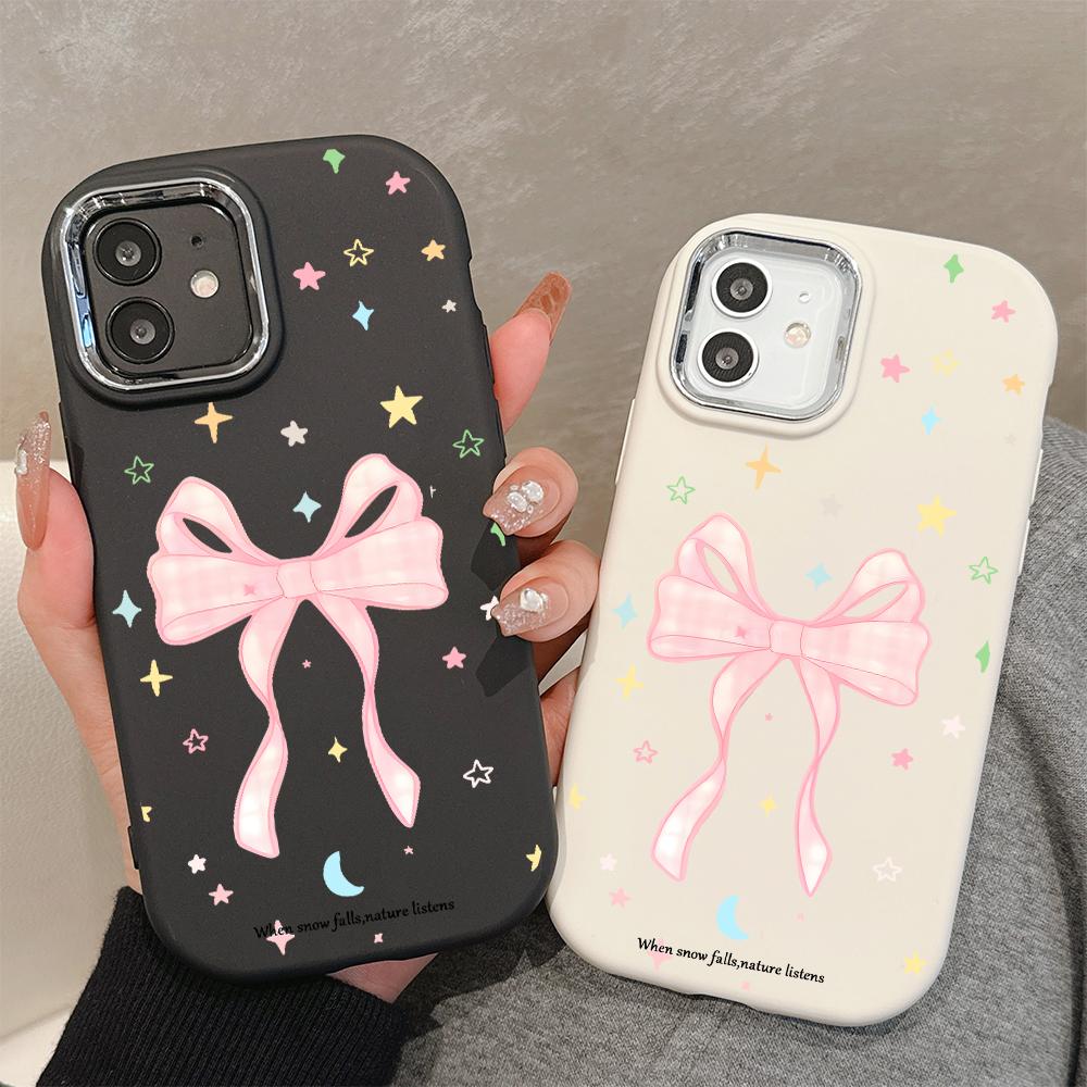 Solid Color Silver Edge Lens Soft Liquid Silicone Shockproof Phone Case for iPhone Samsung Huawei Honor Xiaomi Redmi OPPO Realme Vivo Infinix Tecno