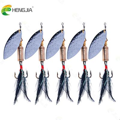 5PC Wobbler Spinners Spoon Bait 7.5cm 11.6g Fishing Lure Artificial Bait Metal Sequins Spinnerbait for Pike Peche Tackle
