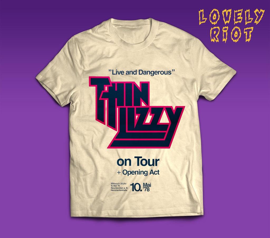 70s/80s Irish Rock & Heavy Metal-Inspired T-Shirt – Retro Punk Style, Vintage Cotton Tee Thin Lizzy