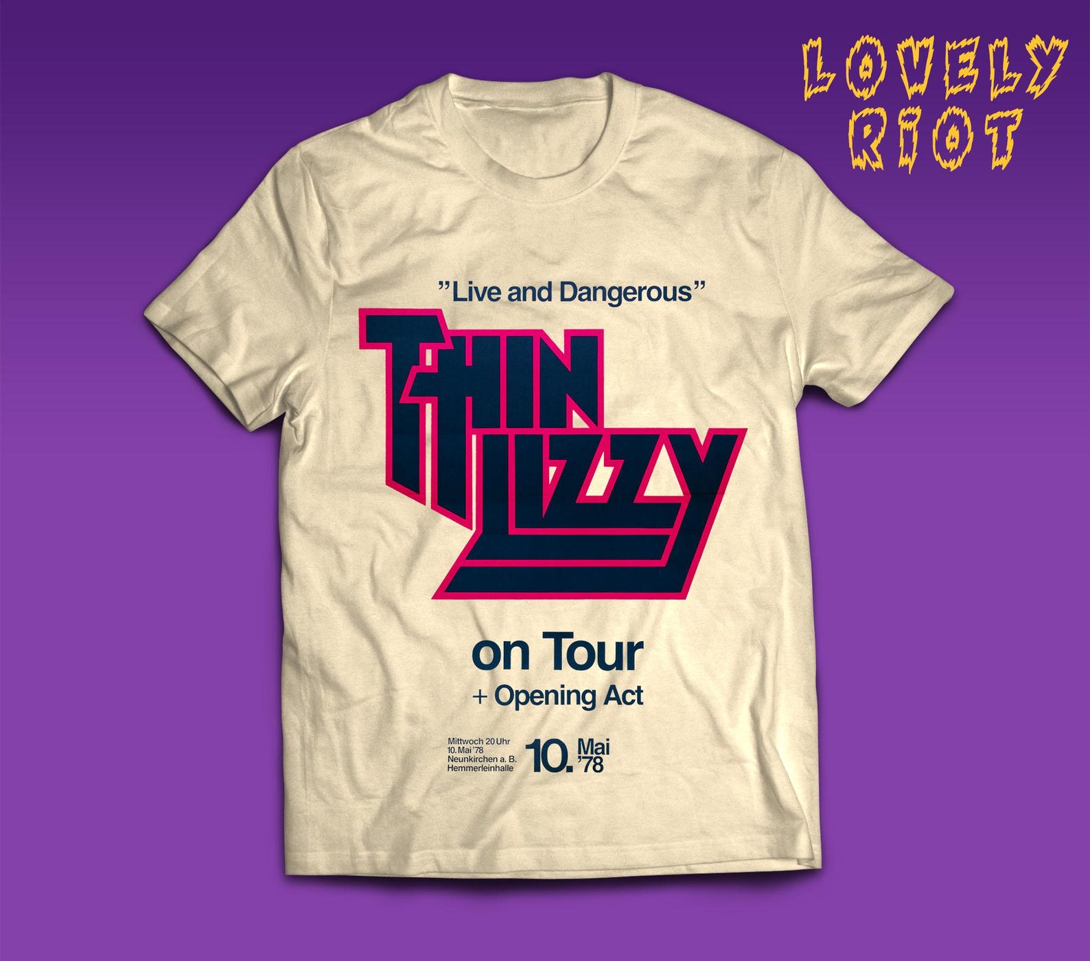 70s/80s Irish Rock & Heavy Metal-Inspired T-Shirt – Retro Punk Style, Vintage Cotton Tee Thin Lizzy XL