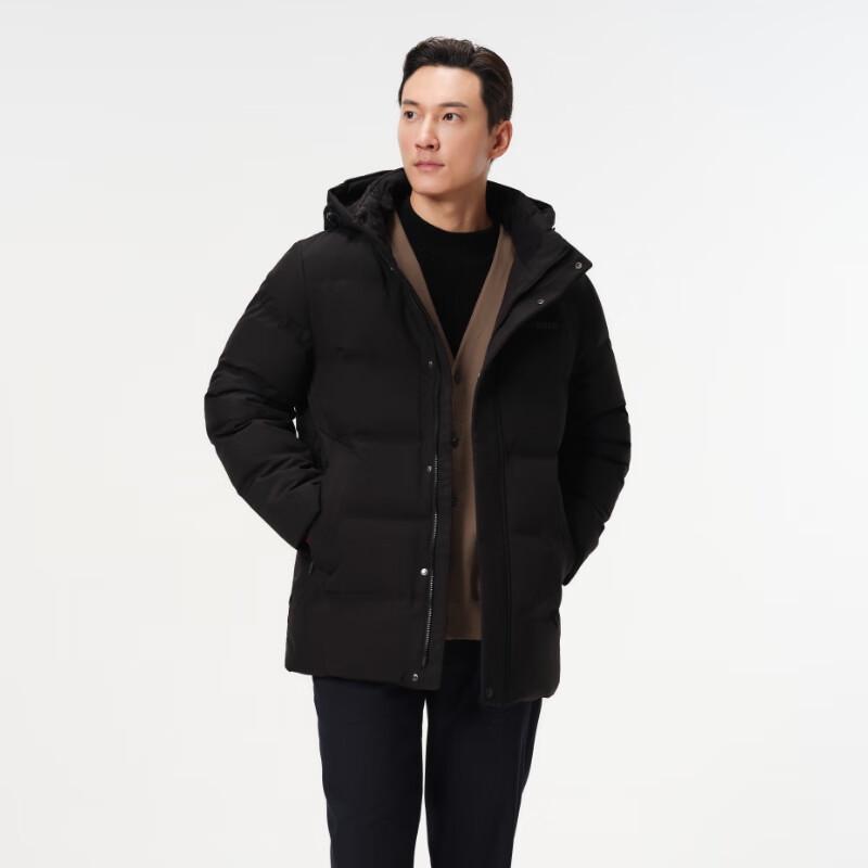 Tanboer Men's Loose Business Casual Down Jacket with Detachable Hood TF237507