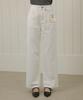 NON AND NON Lace Two Button Wide Cotton Pants_Nscp446 (White)