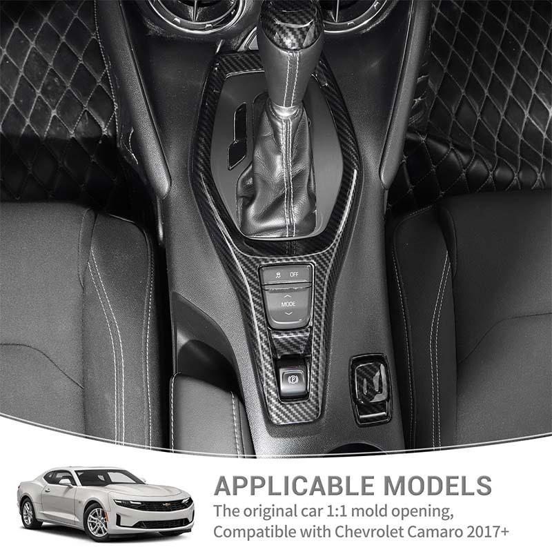 Car Gear Shift Panel Decoration Protective Cover For Chevy Camaro 2017 Up Car Interior Accessories