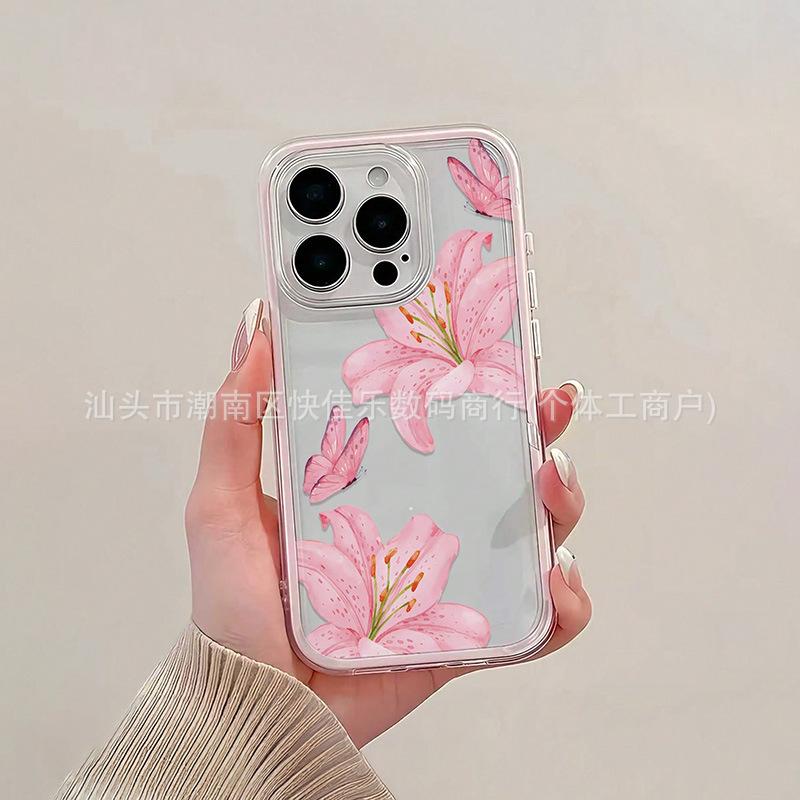 Full Screen Flowers Are Suitable for iPhone 17 Air Phone Cases, iPhone 16/15/14/13/12/11 Pro Max Color Block
