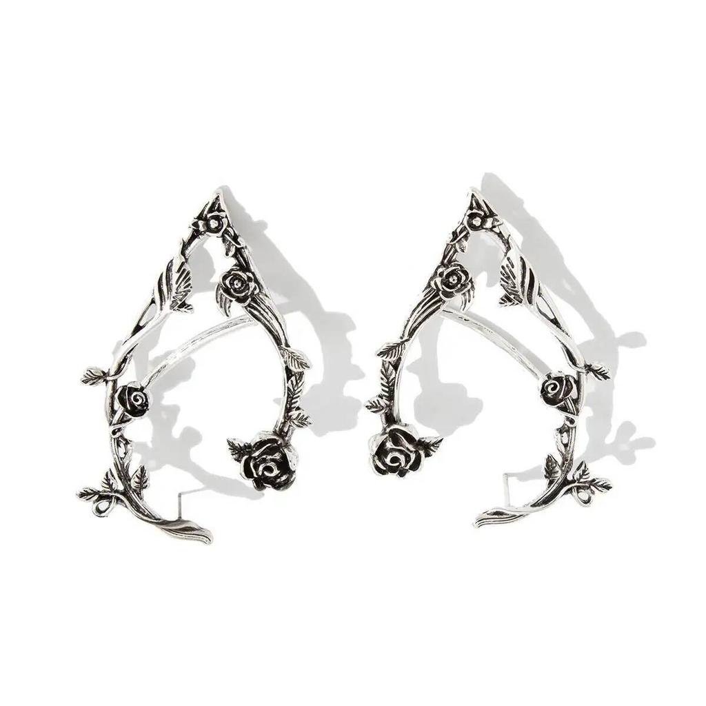 IngeSight.Z 1 Paio Clip per Orecchio Goth Fata Elfo Clip Cartilagine Orecchino Donna Vintage HipHop Punk Orecchino Piercing Gioielli Accessori