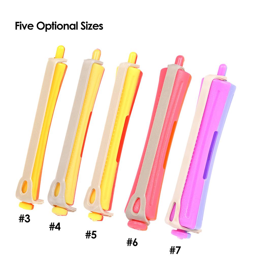 12 Pieces Salon Cold Rods Hair Roller With Rubber Band Curling Curler Perms Hairdressing Styling Tool for Girls Women Hair
