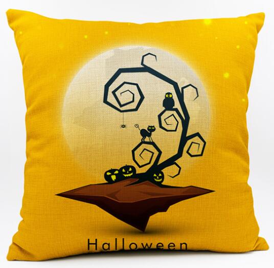 Halloween Cushion Cover Cartoon Printing Throw Pillow Cover Home Decoration Car Sofa Decorative Pillowcase Almofadas Decorativos