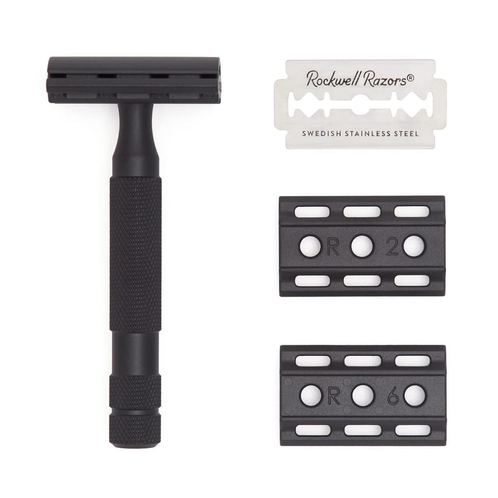 Rockwell Razors 6S Patented Stainless Steel Razor with Made in the Single Premium Suitable for Beginners and Sensitive Includes 5 Replacement Blades