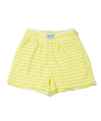 CGP (Women) Striped Terry Shorts_Yellow