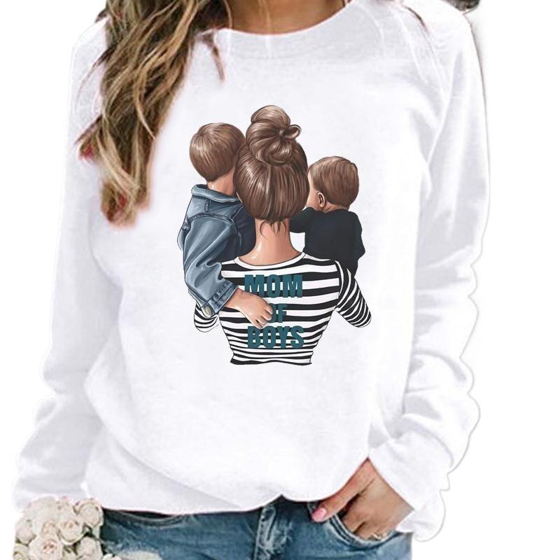 Women's Round Neck Pullover Hoodie for Spring, Autumn, and Winter