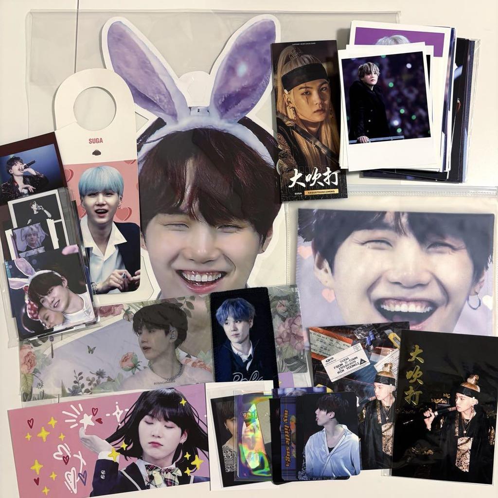 [USED] BTS SUGA trading card AgustD Yoongi postcard slogan birthday