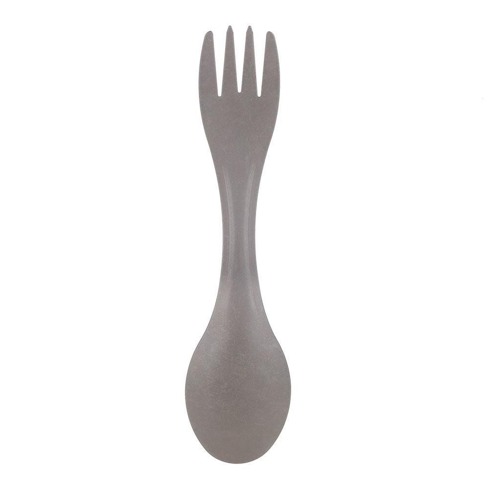 Tragbare 2-in-1-Löffel-Gabel-Kombination aus Titanlegierung für den Außenbereich für Picknick, Camping und Reisen