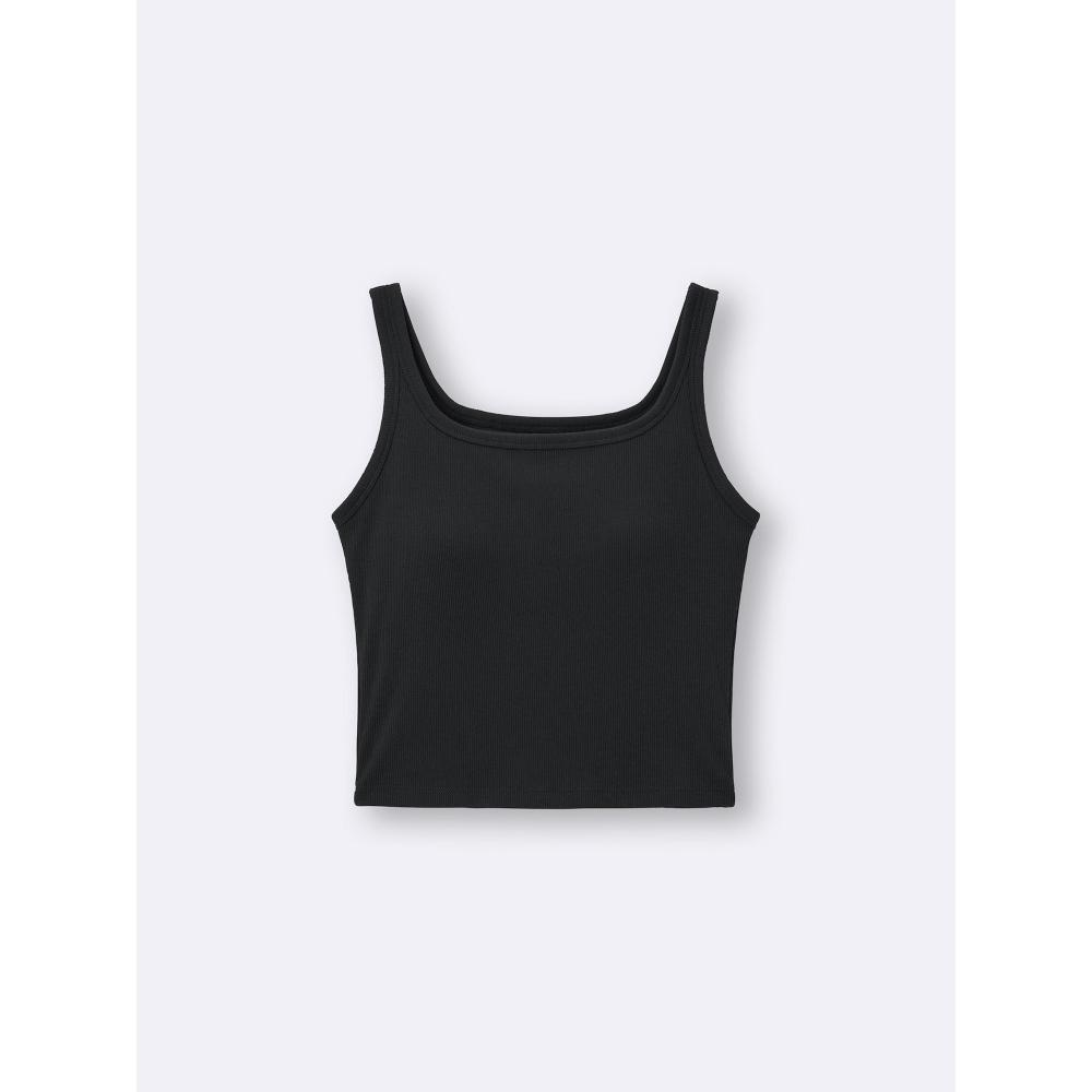 Gu By Uniqlo Bra Feel Cropped Square Neck Tank Top