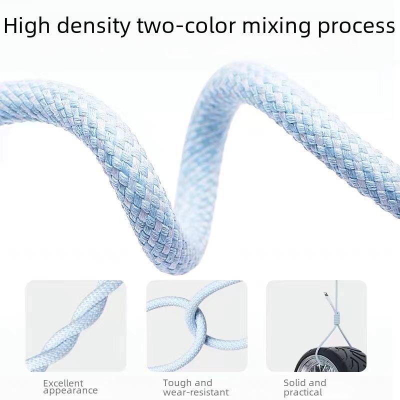 Colorful Braided 120W 6A USB-C Fast Charging Cable for Android Phones