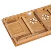 Bamboo Laptop Desk Bed Tray Breakfast Folding Reclining Adjustable Height Lap Desk Support With 1 Drawer 72x35x22 30cm
