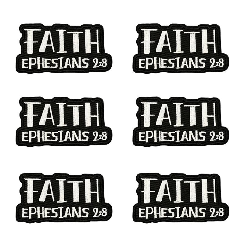 10pcs /Lots Letter Slogan Embroidered Patch Black Iron On Patches For Clothing Thermoadhesive Patches Jackets Hats Backpack Diy