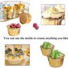 50 Pieces Aluminum Foil Baking Molds, Cupcake Boxes, Mini Cupcake Mold