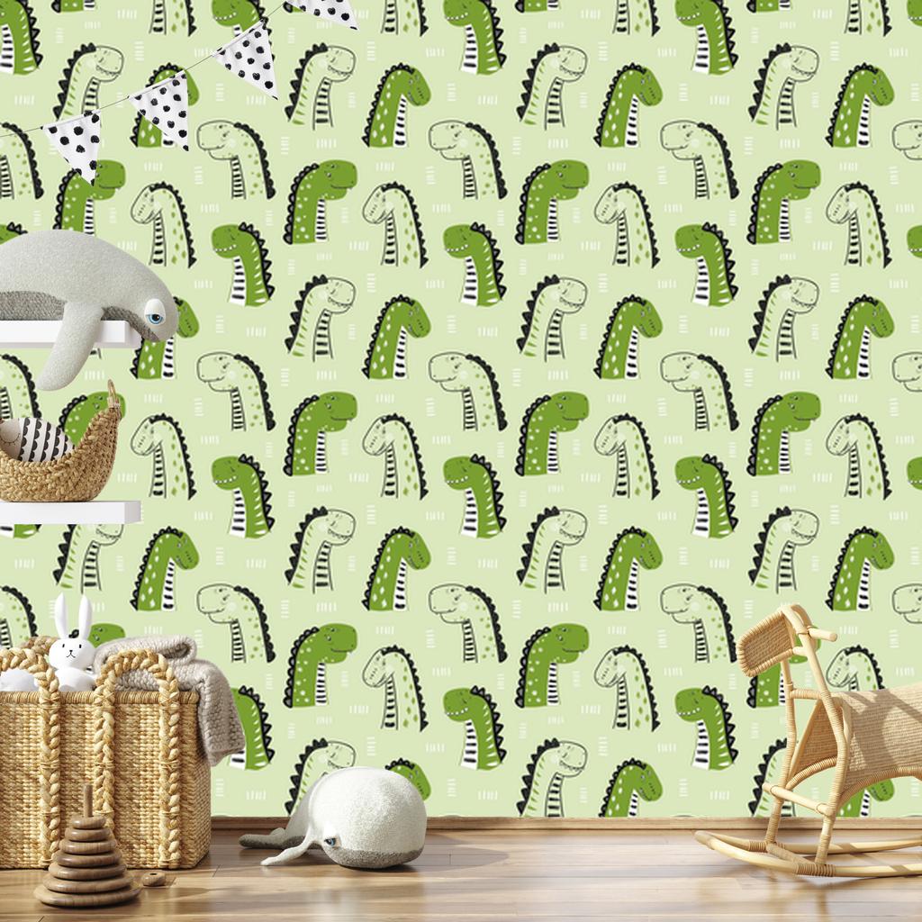 Dinosaurs and nature wallpaper for living room and bedroom 50x1000