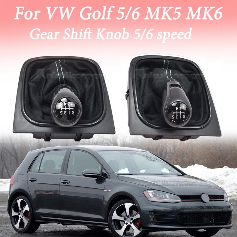 5 6 gang Manuelle Auto Shifter Boot Schaltknauf Kopf Hebel Zubehör Für VW Volkswagen Golf 5/6 MK5/6 scirocco(2009) Octavia